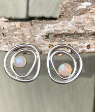 Load image into Gallery viewer, Mini Layerd Moonstone Studs