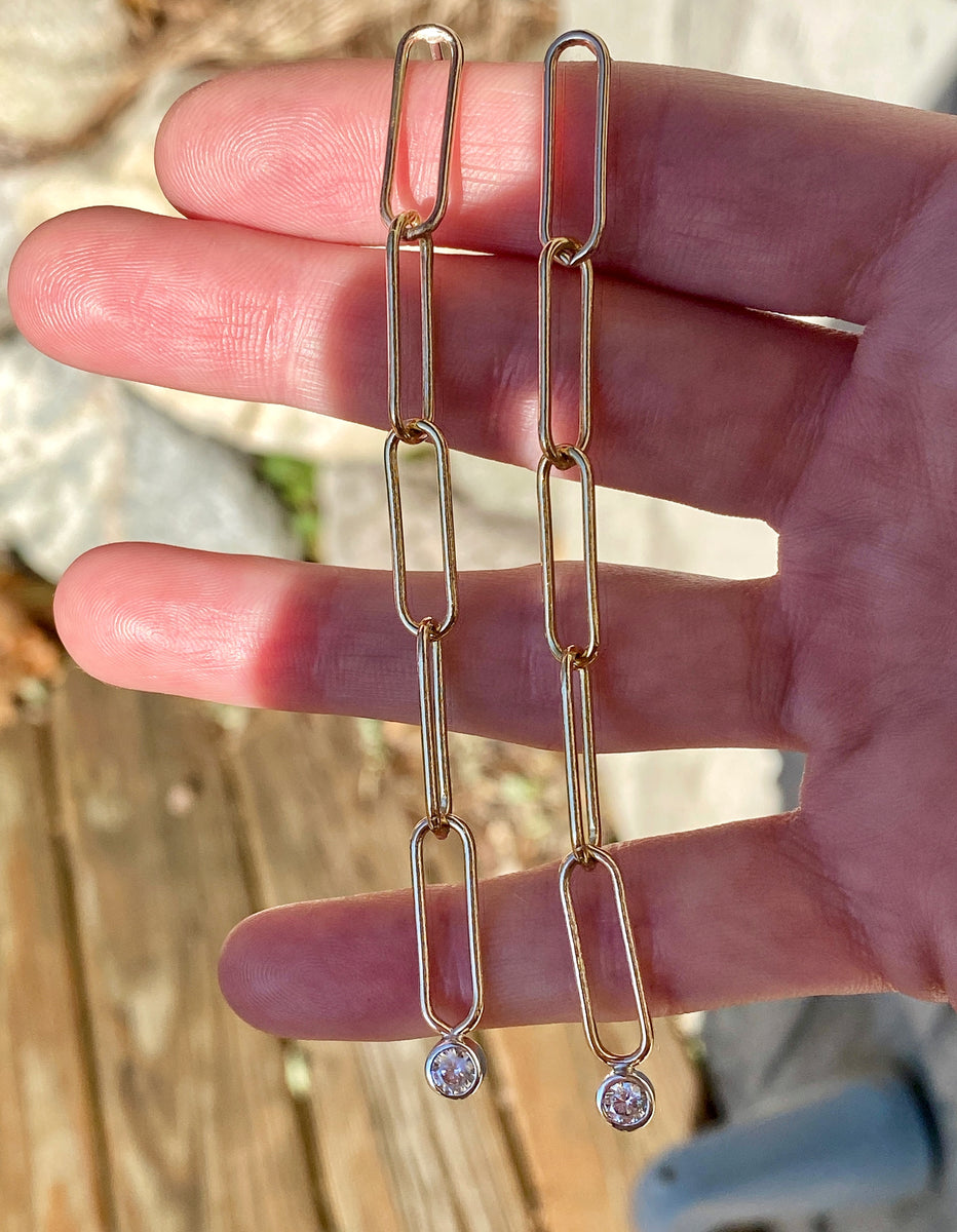 Holiday Paper Clip Statement Earrings Mallory Katherine Metals