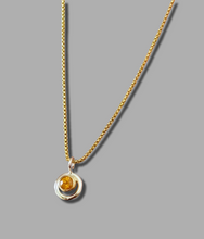 Load image into Gallery viewer, 4mm Spessartine Garnet Circle Necklace