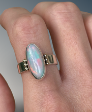 Load image into Gallery viewer, Opal Statement Ring with Gold Beads