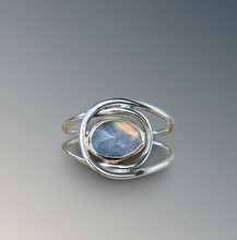 Load image into Gallery viewer, Horizontal Layered Rainbow Moonstone Ring