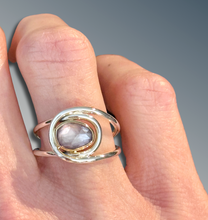 Load image into Gallery viewer, Horizontal Layered Lilac Zircon Ring