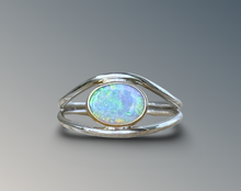 Load image into Gallery viewer, Split Curved Australian Opal Ring
