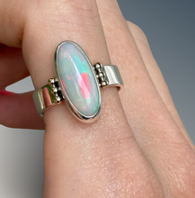 Load image into Gallery viewer, Opal Statement Ring with Gold Beads