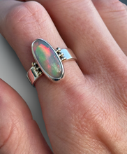 Load image into Gallery viewer, Opal Statement Ring with Gold Beads