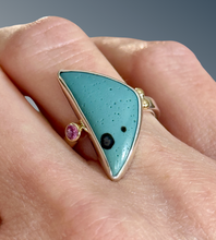 Load image into Gallery viewer, Leland Blue and Tourmaline Statement Ring