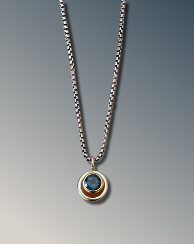 5mm London Topaz Circle Necklace