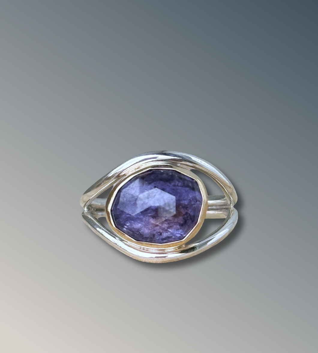 Split Curved Tanzanite Ring