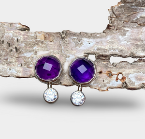 Amethyst Sparkle Studs