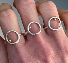 Load image into Gallery viewer, Open Circle Ring with Gold Bead