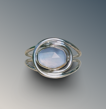 Load image into Gallery viewer, Horizontal Layered Chalcedony Ring