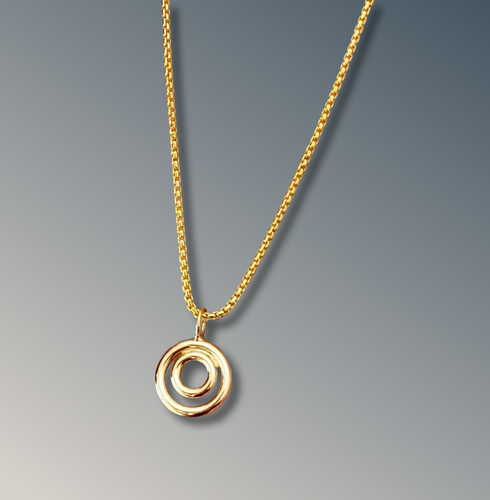 Gold Layered Circle Necklace