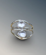 Load image into Gallery viewer, Two Stone Split Curved Lilac Zircon Ring