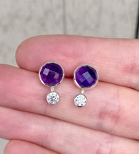 Load image into Gallery viewer, Amethyst Sparkle Studs