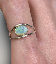 Load image into Gallery viewer, Split Curved Australian Opal Ring