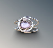 Load image into Gallery viewer, Horizontal Layered Lilac Zircon Ring