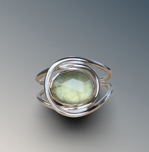 Load image into Gallery viewer, Horizontal Layered Prehnite Ring