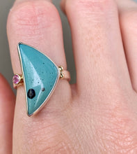 Load image into Gallery viewer, Leland Blue and Tourmaline Statement Ring