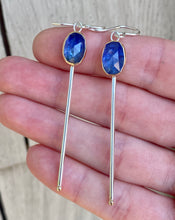 Load image into Gallery viewer, Gold and Silver Tanzanite Pin Drops