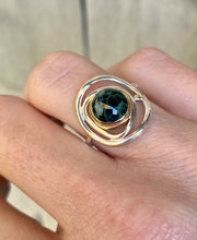 Load image into Gallery viewer, Greenstone Curved Shield Ring
