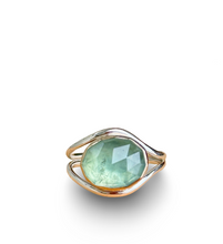 Load image into Gallery viewer, Split Curved Prehnite Statement Ring