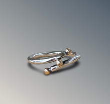 Load image into Gallery viewer, Overlapping Band with Gold Beads