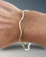 Load image into Gallery viewer, Silver Wave Bangle