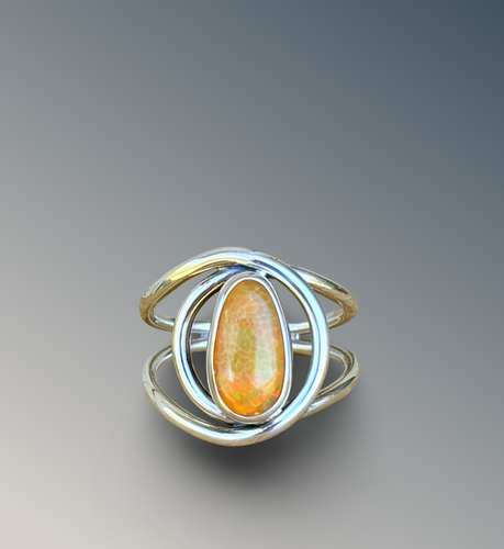 Layered Welo Opal Ring