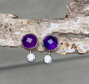 Amethyst Sparkle Studs