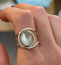 Load image into Gallery viewer, Layered Aquamarine Statement Ring