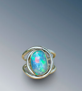 Layered Welo Opal Statement Ring