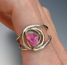 Load image into Gallery viewer, Layered Watermelon Tourmaline Ring