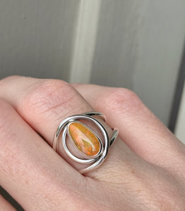 Layered Welo Opal Ring