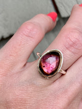 Load image into Gallery viewer, Simple Gold and Silver Bicolor Tourmaline Ring