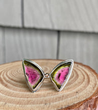 Load image into Gallery viewer, Watermelon Tourmaline Butterfly Ring
