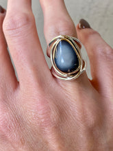 Load image into Gallery viewer, Layered Botryoidal Chalcedony Statement Ring