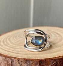 Load image into Gallery viewer, Layered Labradorite Ring