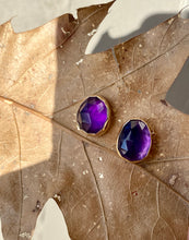 Load image into Gallery viewer, Amethyst Statement Studs